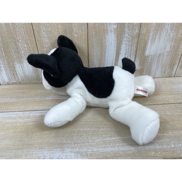 Aurora Flopsie - 12" French Bulldog Puppy Plush Stuffed Animal Toy Black & White - Picture 3 of 8